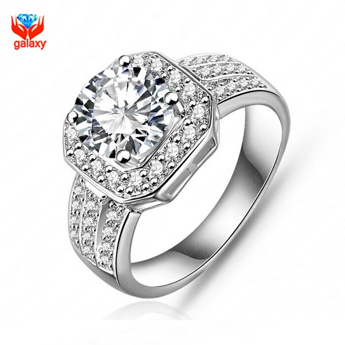 High Quality Cubic Zirconia Wedding Rings
 YINHED High Quality Gold Color Jewelry Ring Top AAA Cubic
