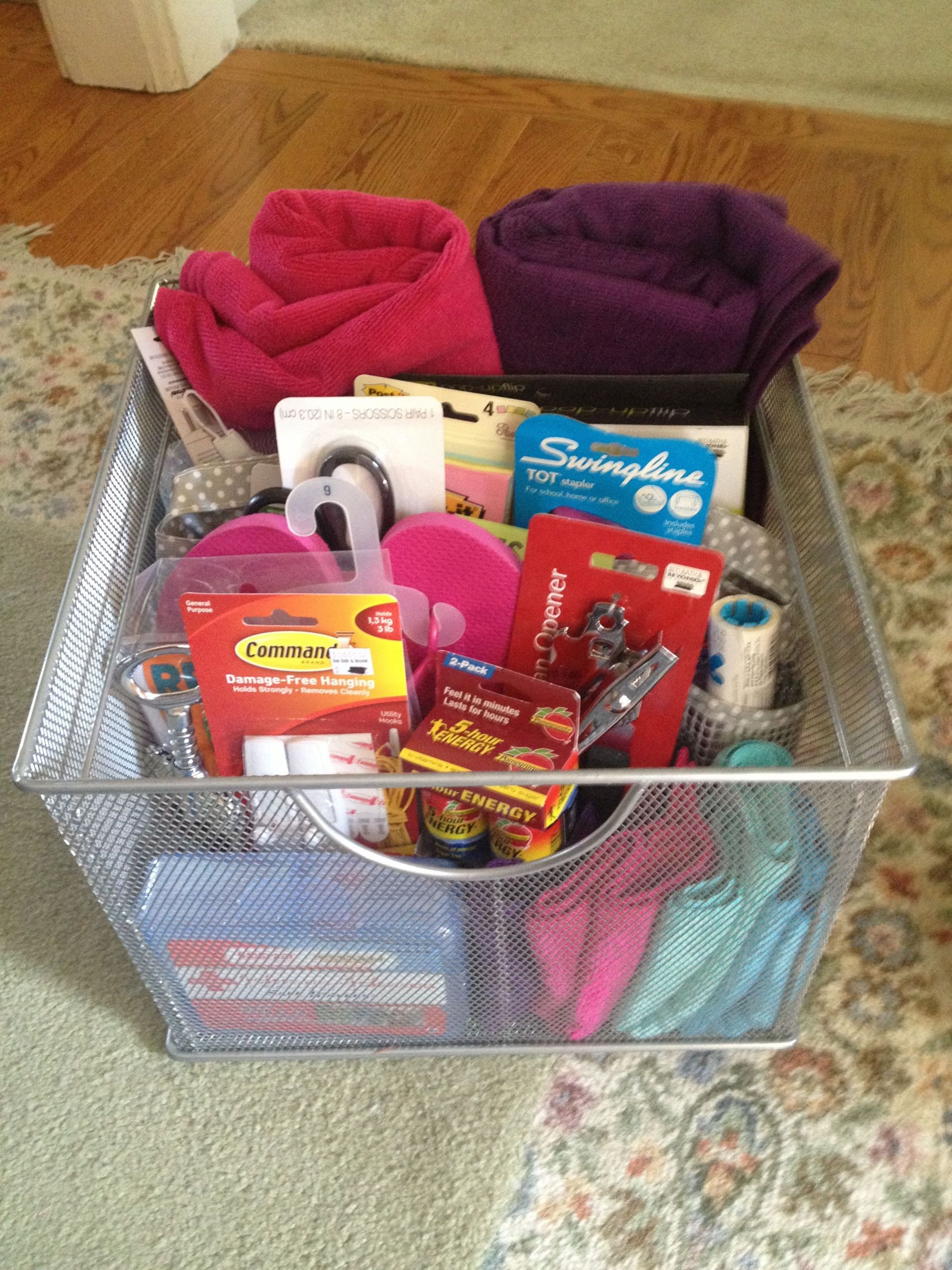 High School Graduation Gift Ideas For Sister
 College t basket I made for my little sister s HS