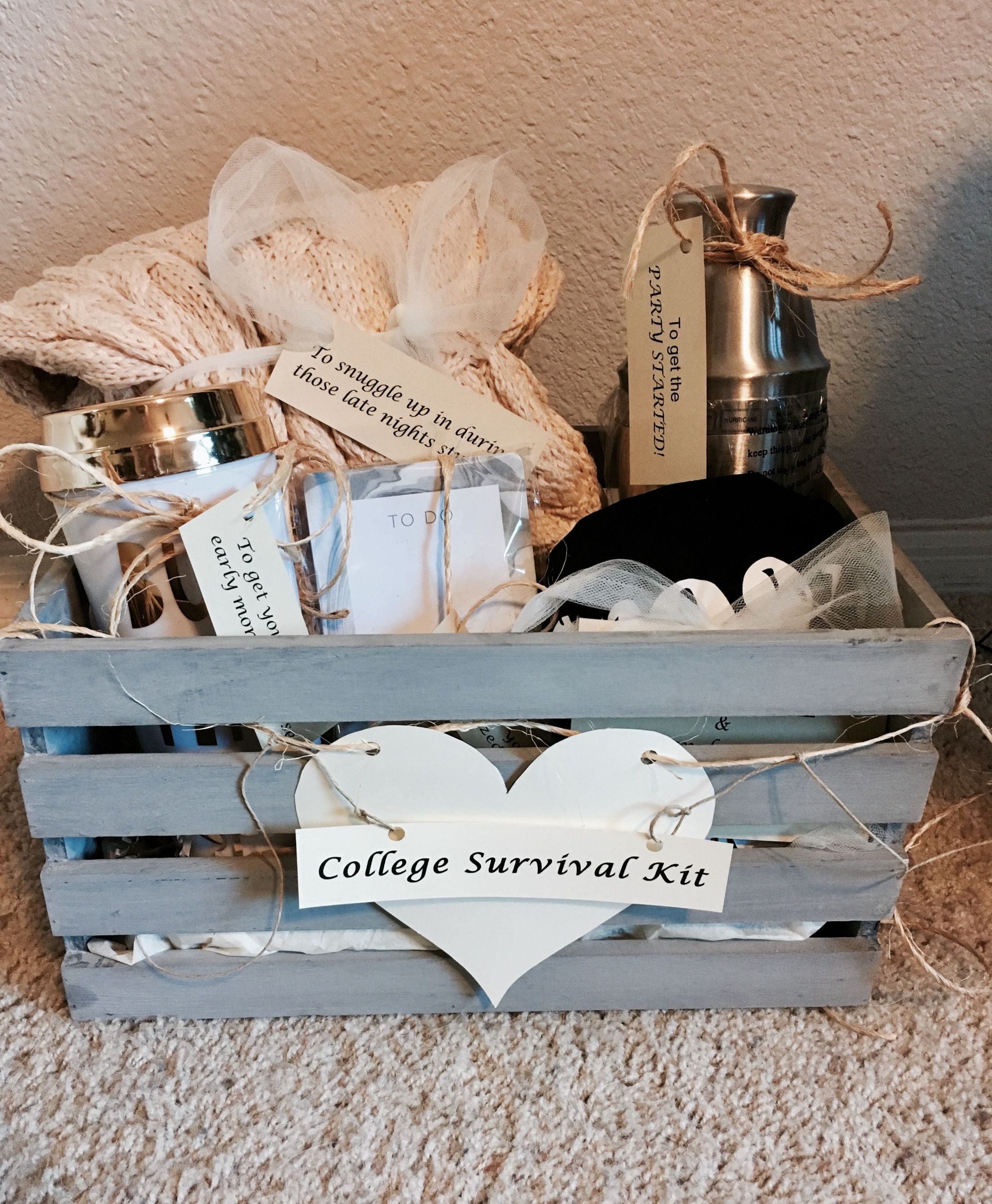 High School Graduation Gift Ideas For Sister
 "College Survival Kit" High School graduation t for my