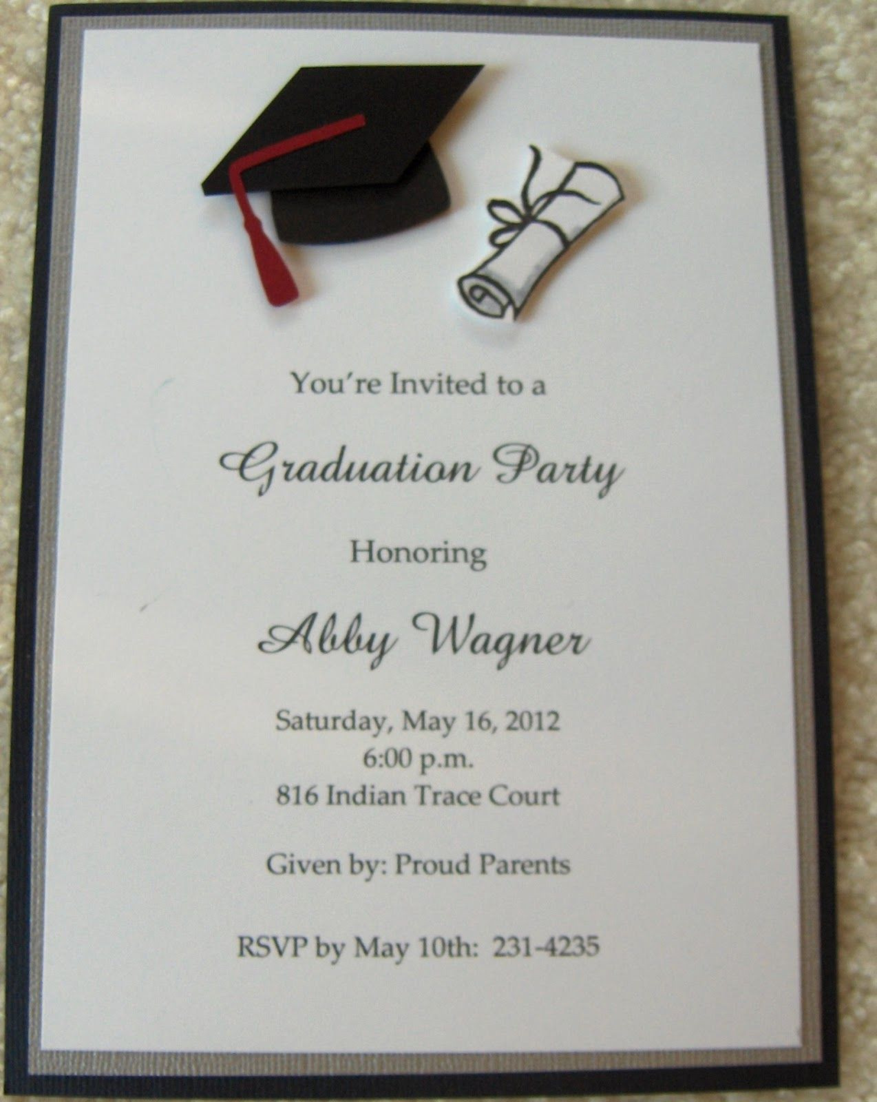 High School Graduation Party Wording Ideas
 elegant graduation party invitation colors formal h