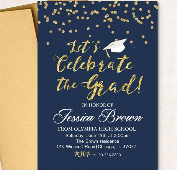 High School Graduation Party Wording Ideas
 FREE 13 Graduation Invitation Wording Ideas in Vector EPS