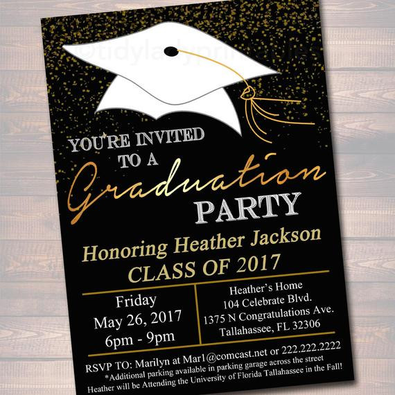 High School Graduation Party Wording Ideas
 EDITABLE Graduation Party Invitation High School Graduation