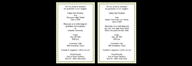 High School Graduation Party Wording Ideas
 Senior Graduation Party Invitation Wording