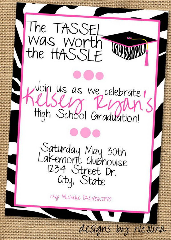 High School Graduation Party Wording Ideas
 10 Creative Graduation Invitation Ideas Hative