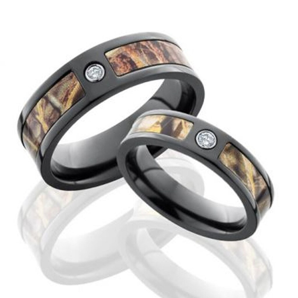 His And Her Camo Wedding Ring Sets
 His & Her Camo Wedding Bands