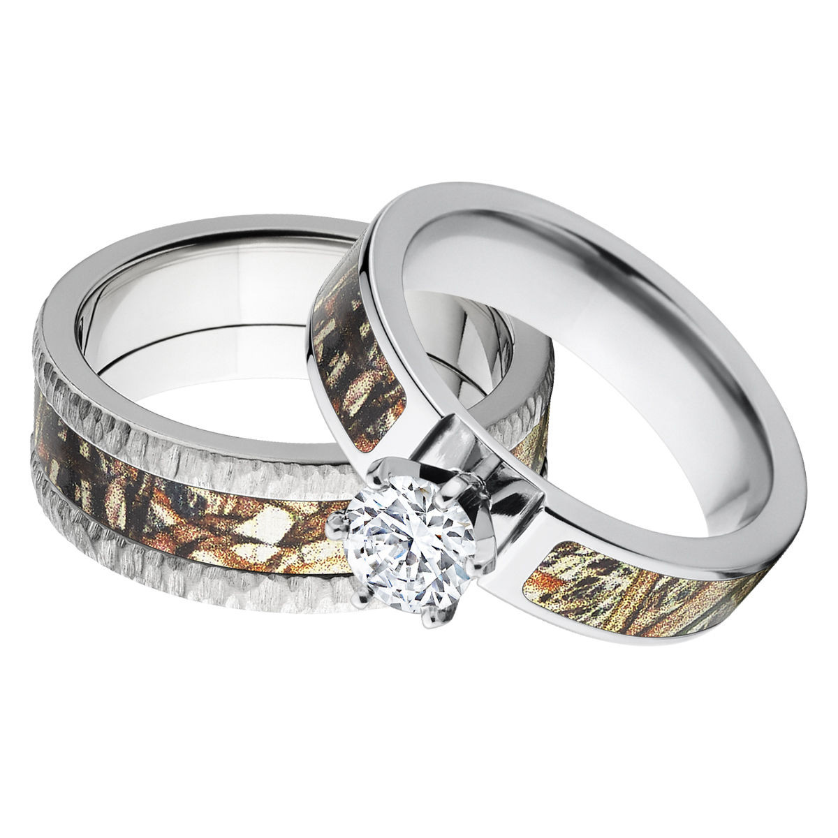 His And Her Camo Wedding Ring Sets
 Outdoor His and Her s Wedding Ring Set Duck Blind Camo