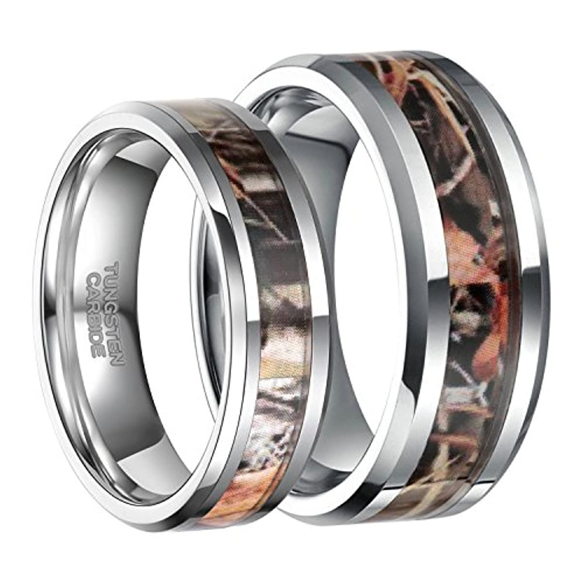 His And Her Camo Wedding Ring Sets
 His AND Her 6mm 8mm Camo Men Women Hunting Tungsten