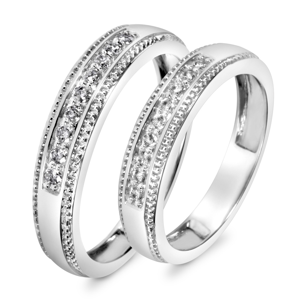 His And Hers Wedding Rings White Gold
 STYLE WB517W10K