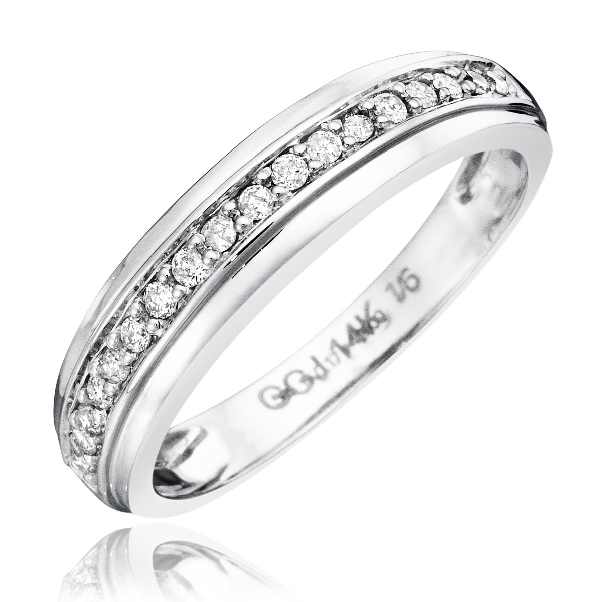 His And Hers Wedding Rings White Gold
 1 3 CT T W Diamond His And Hers Wedding Rings 14K White