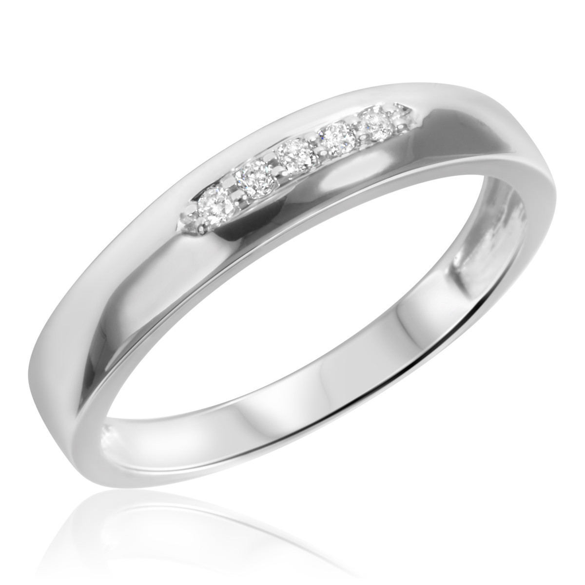 His And Hers Wedding Rings White Gold
 1 5 Carat T W Diamond His And Hers Wedding Band Set 10K