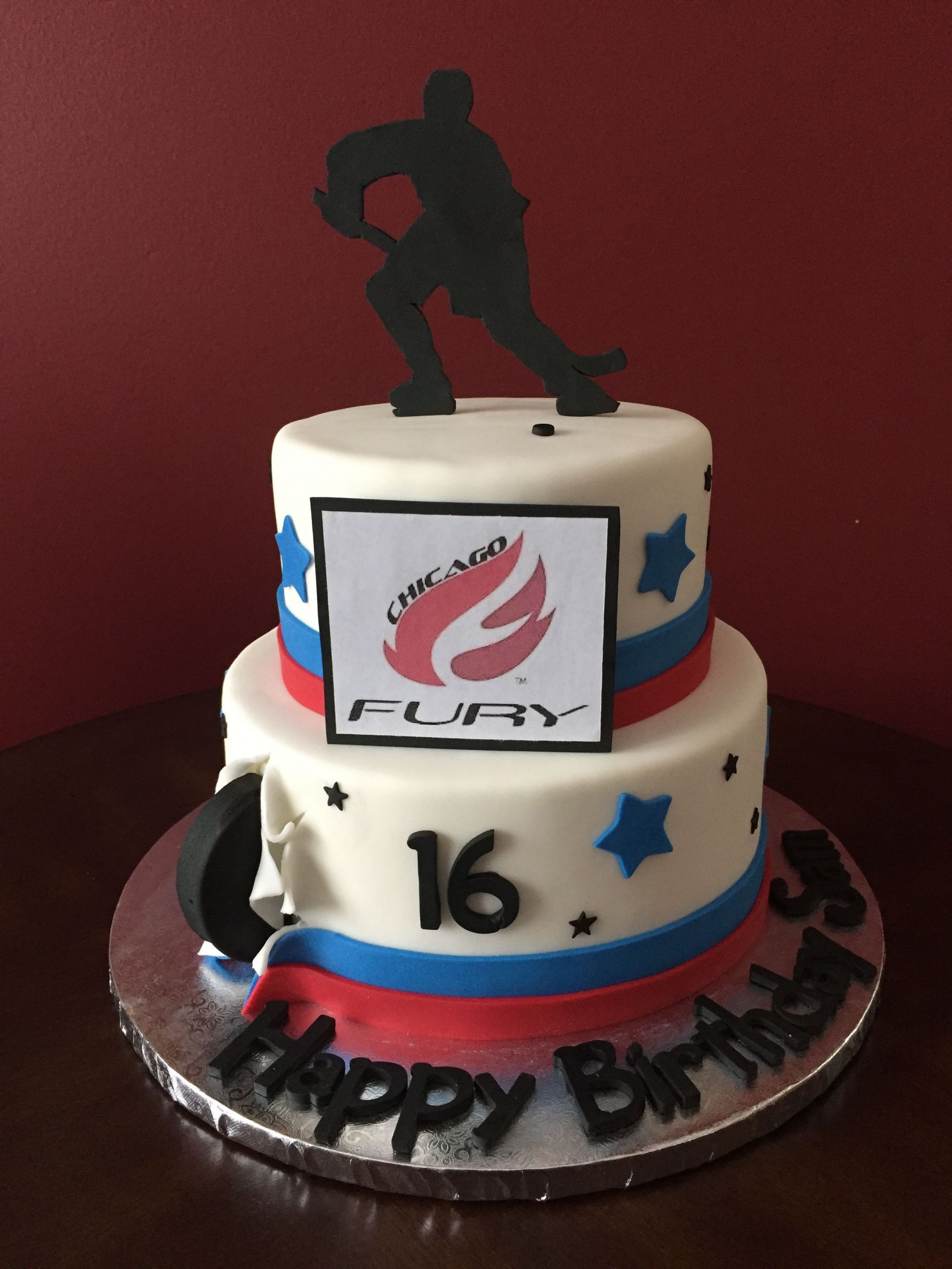 Hockey Birthday Cake
 Chicago Fury Hockey Birthday Cake