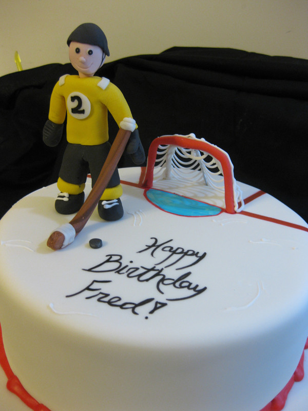 Hockey Birthday Cake
 Skate Cake GOAL