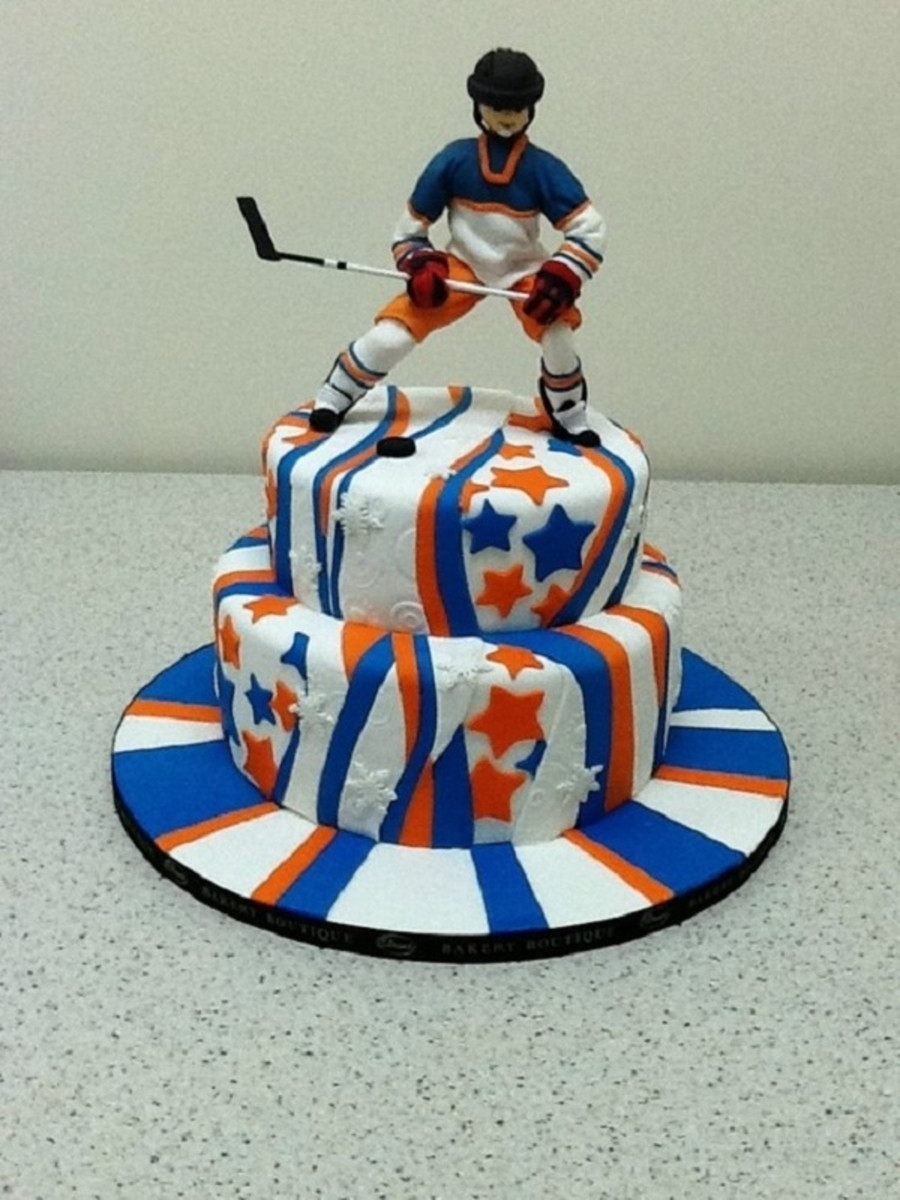 Hockey Birthday Cake
 Hockey Themed Birthday Cake For Him CakeCentral