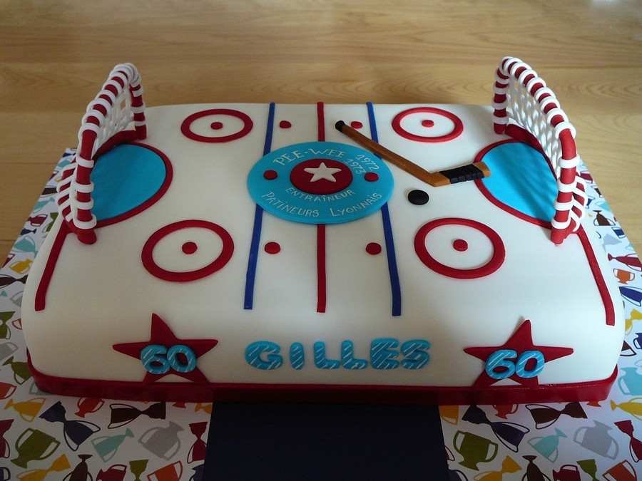 Hockey Birthday Cake
 Hockey Rink CakeCentral