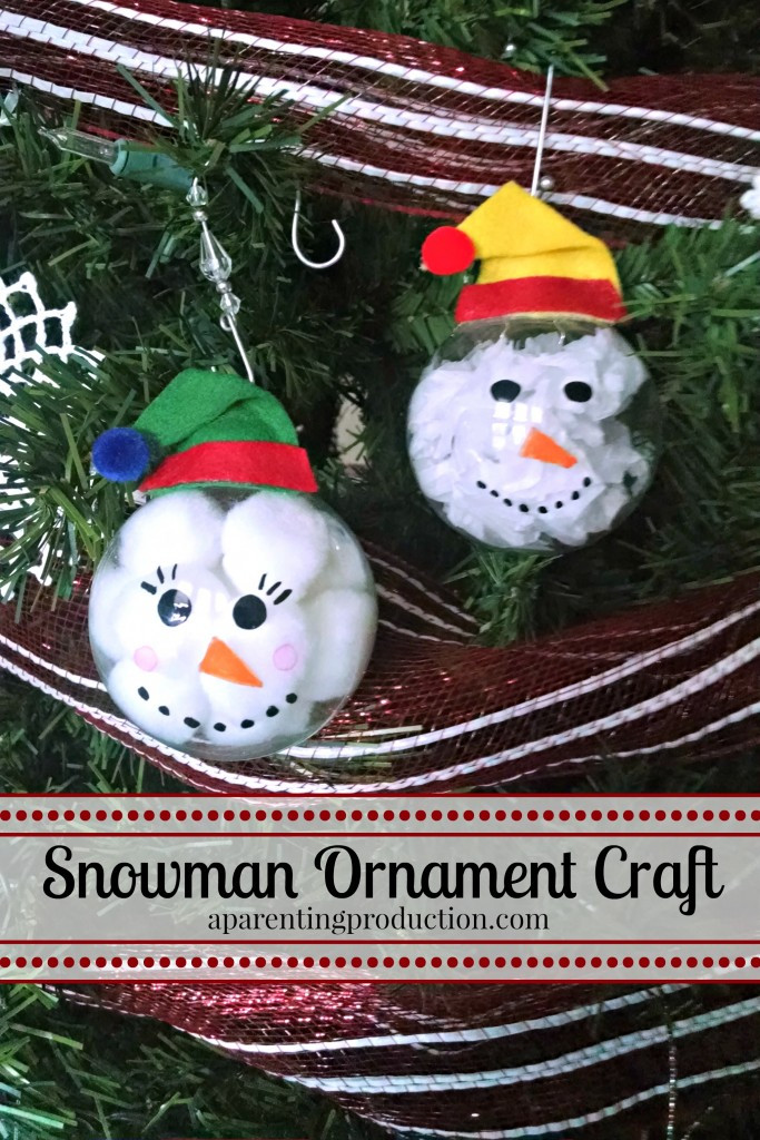 Holiday Crafts For Kids- Christmas Ornaments
 Christmas Craft Make Your Own Snowman Ornament