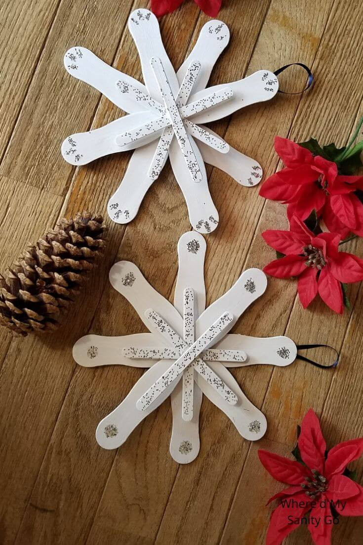 Holiday Crafts For Kids- Christmas Ornaments
 Snowflake Ornament Christmas Craft for Kids Easy DIY Project
