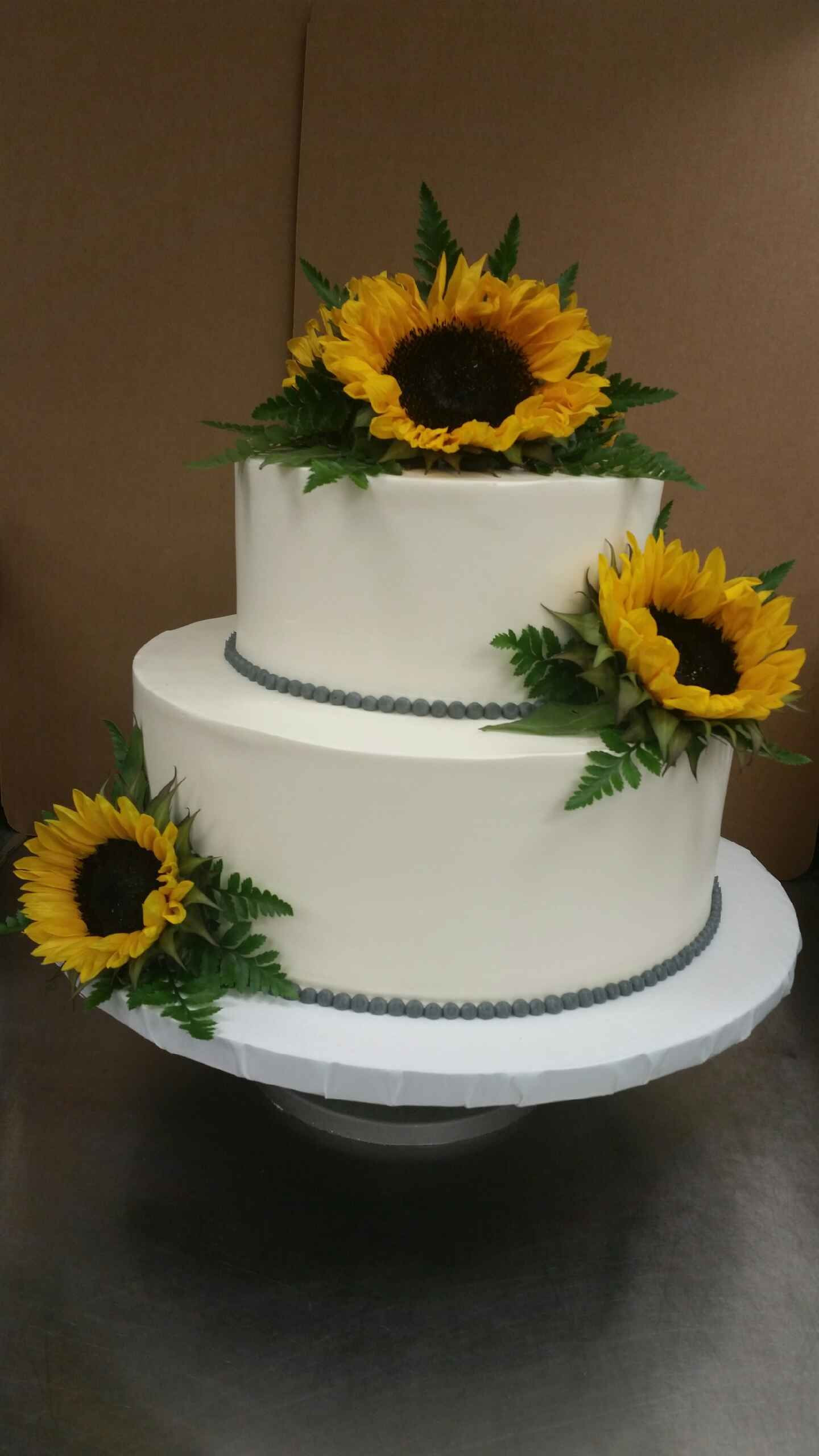Holiday Market Cakes
 Vibrant Sunflower wedding cake market