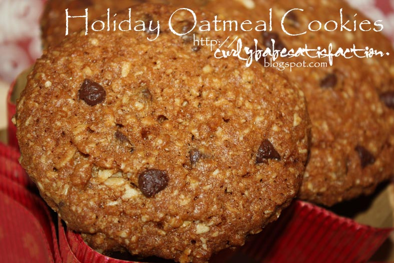 Holiday Oatmeal Cookies
 Curlybabe s Satisfaction Holiday Oatmeal Cookies