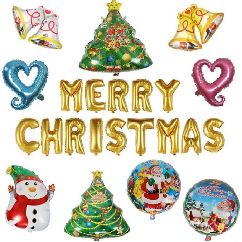Holiday Party Ideas 2020
 2020 Christmas Decoration Ballons Santa Bells Tree Snow
