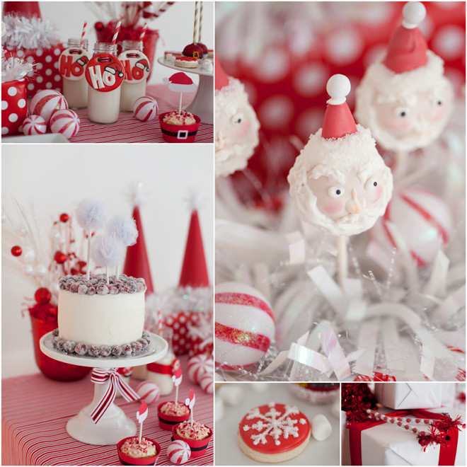 Holiday Party Ideas
 Adorable Red White Santa Christmas Party