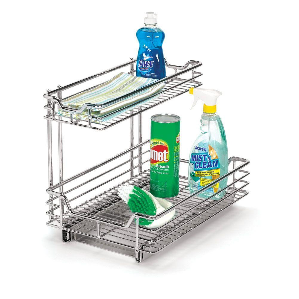 Home Depot Kitchen Cabinet Organizers
 Household Essentials 12 in Under Sink Sliding Organizer