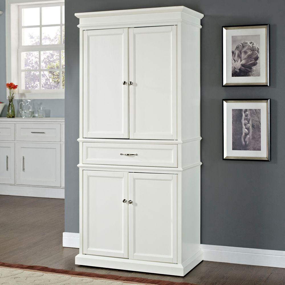 Home Depot Kitchen Cabinet Organizers
 Crosley Parsons White Storage Cabinet CF3100 WH The Home