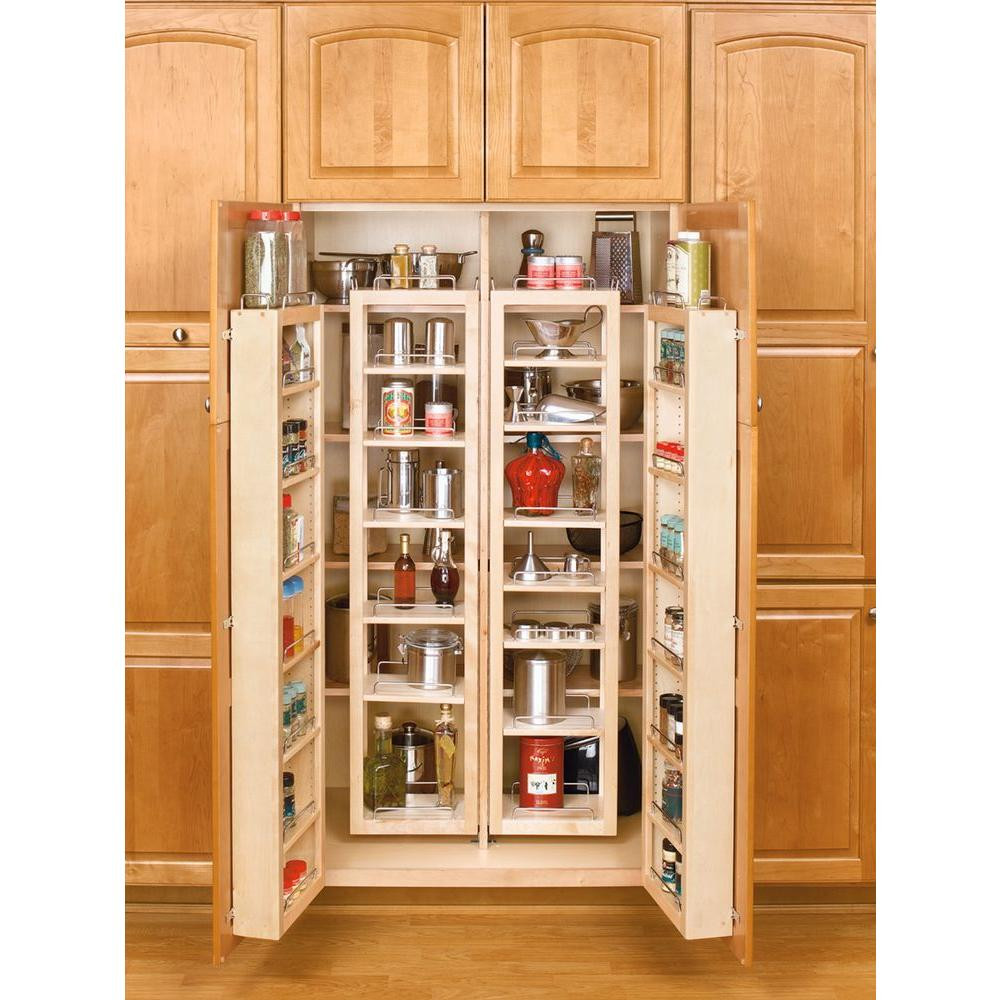 Home Depot Kitchen Cabinet Organizers
 Rev A Shelf 57 in H x 12 in W x 7 5 in D Wood Swing Out