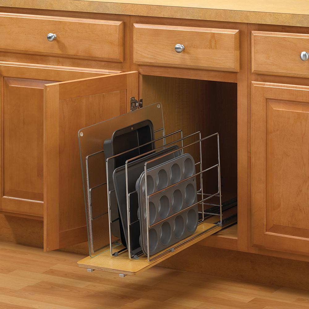 Home Depot Kitchen Cabinet Organizers
 Knape & Vogt 14 in H x 9 in W 22 in D Pull Out Tray