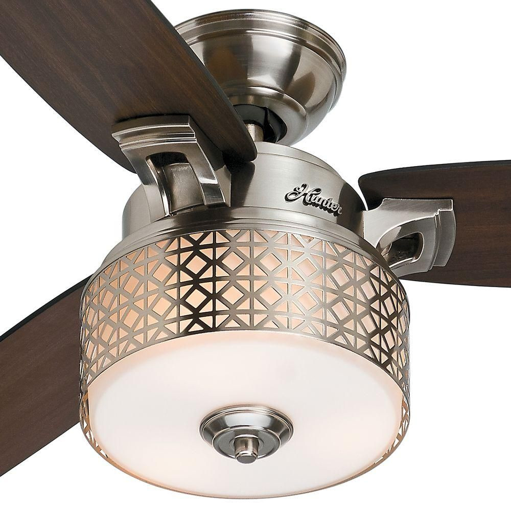 Home Depot Light Fixtures Bedroom
 Hunter Camille 52 in Brushed Chrome Indoor Ceiling Fan