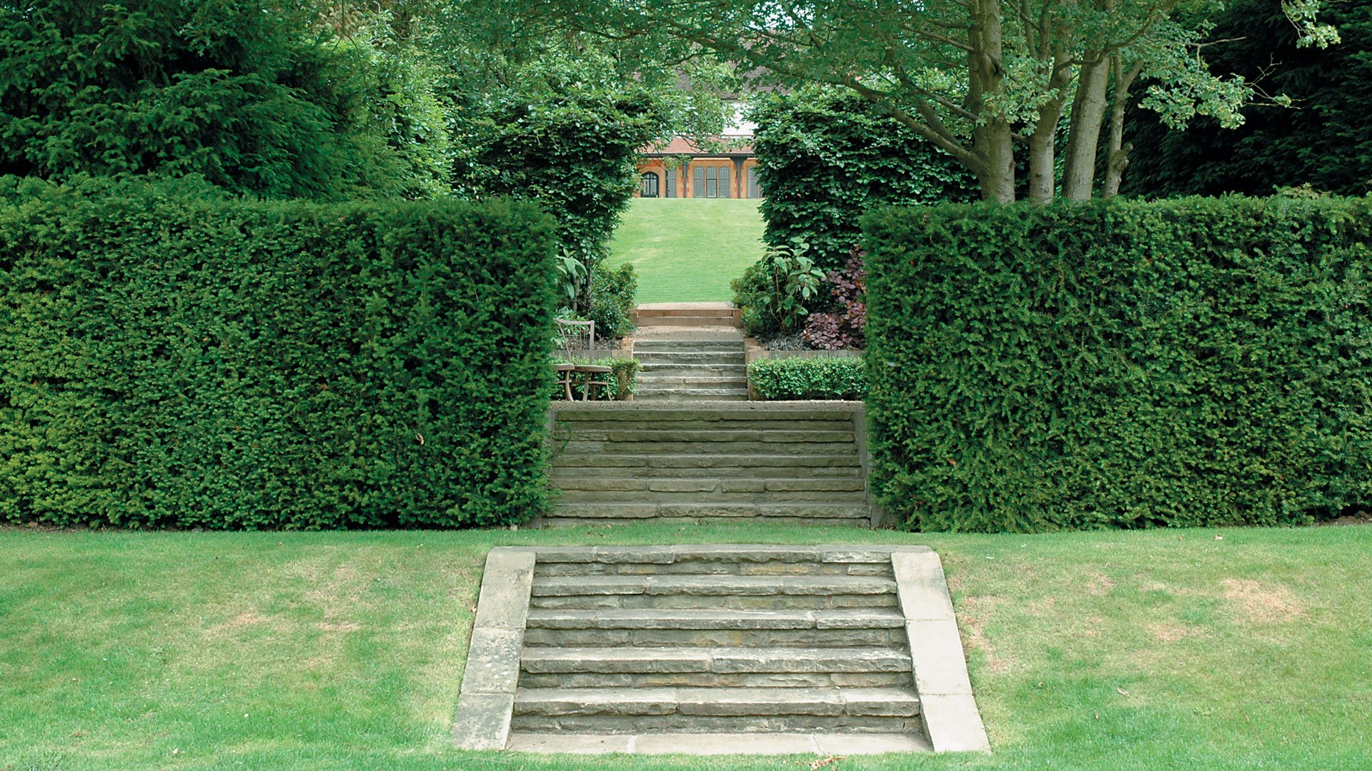 Home Terrace Landscape Terraced Garden Steps Randle Siddeley