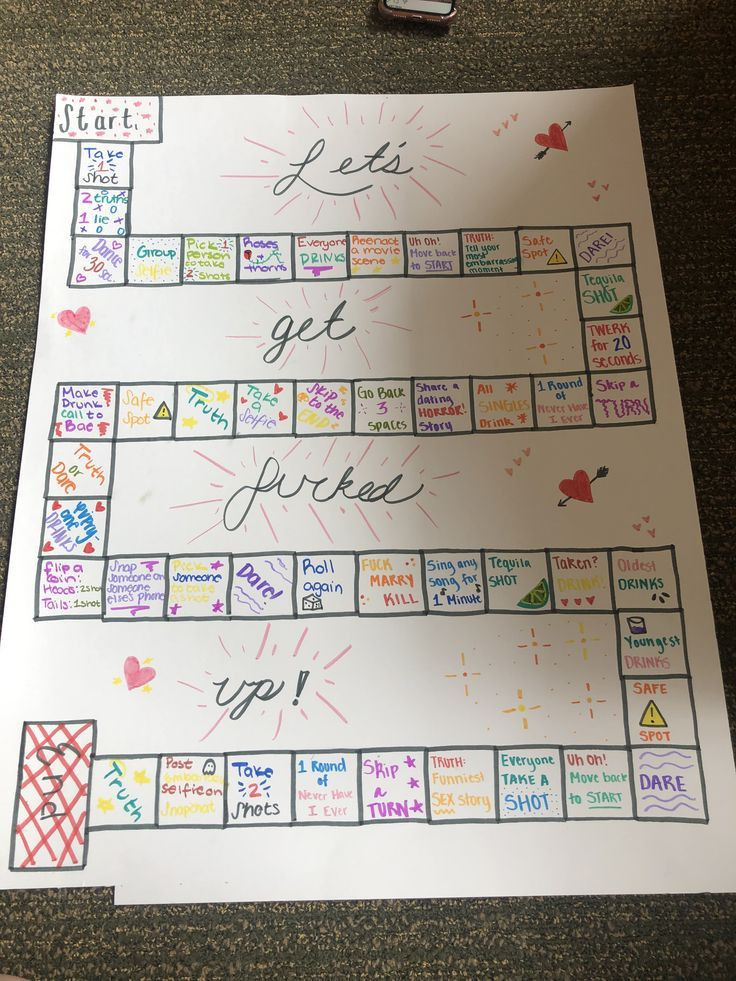 Homemade Games For Adults
 Drinking Board Game DIY