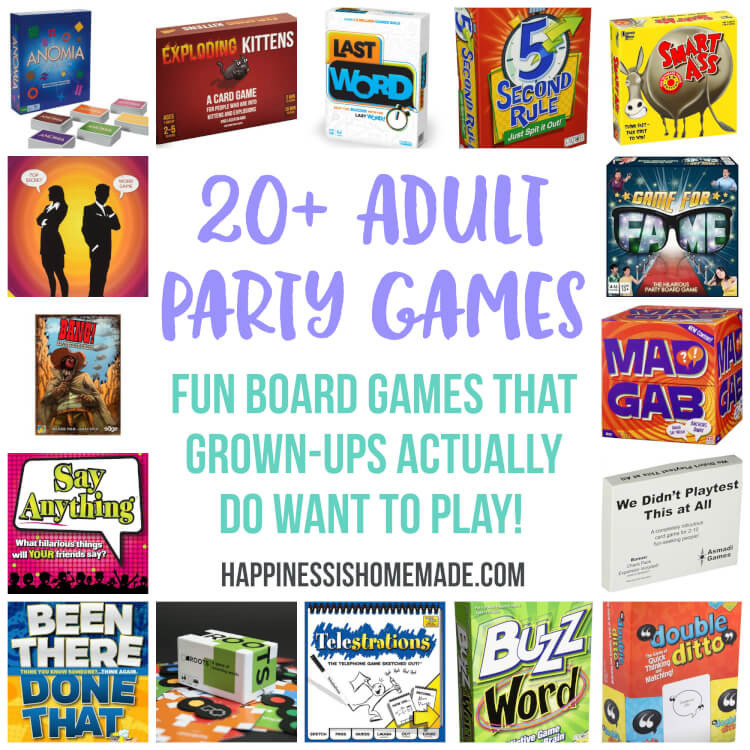 Homemade Games For Adults
 Fun Party Games for Adults Board Games Happiness is