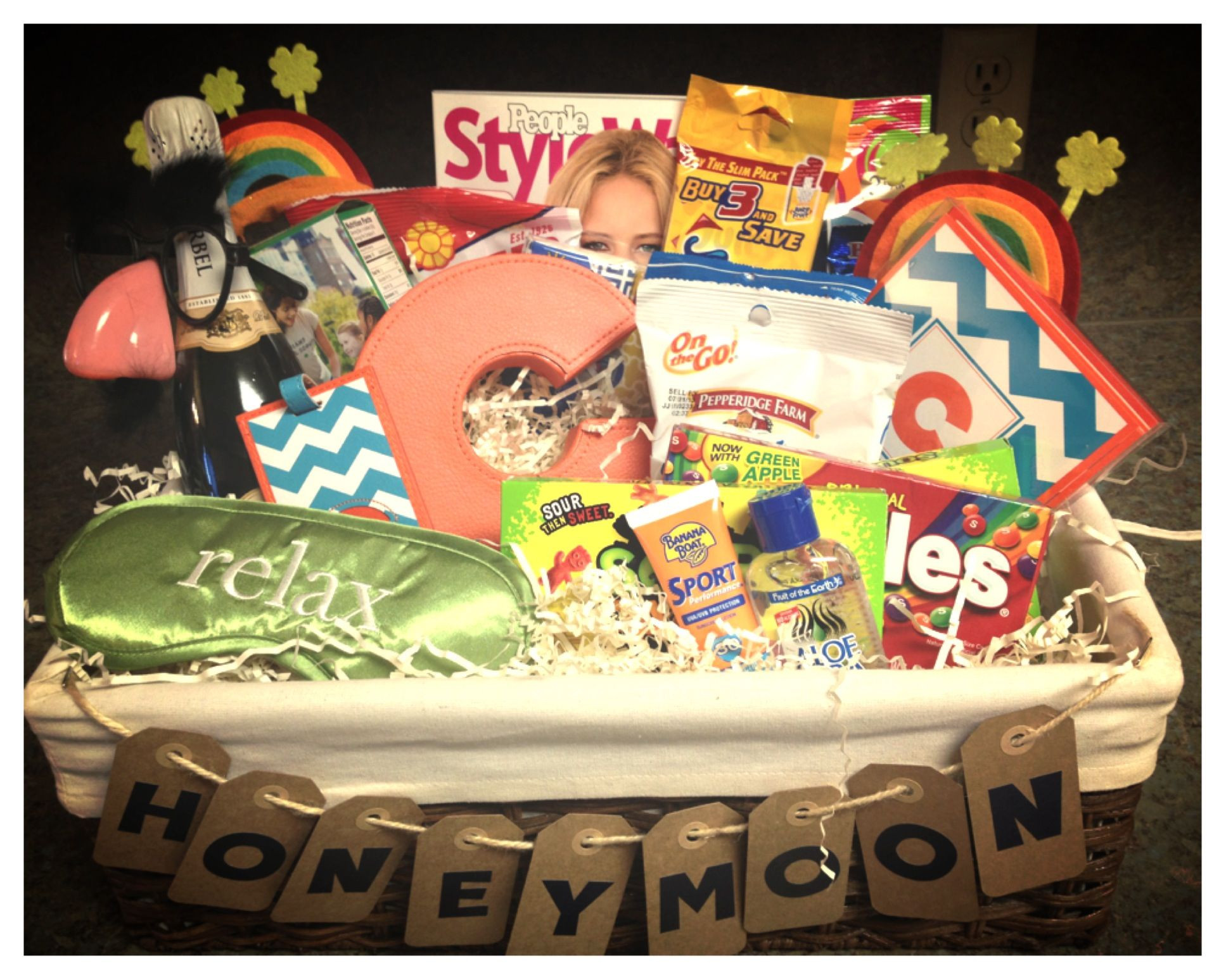 Honeymoon Gift Basket Ideas
 Honeymoon basket I made