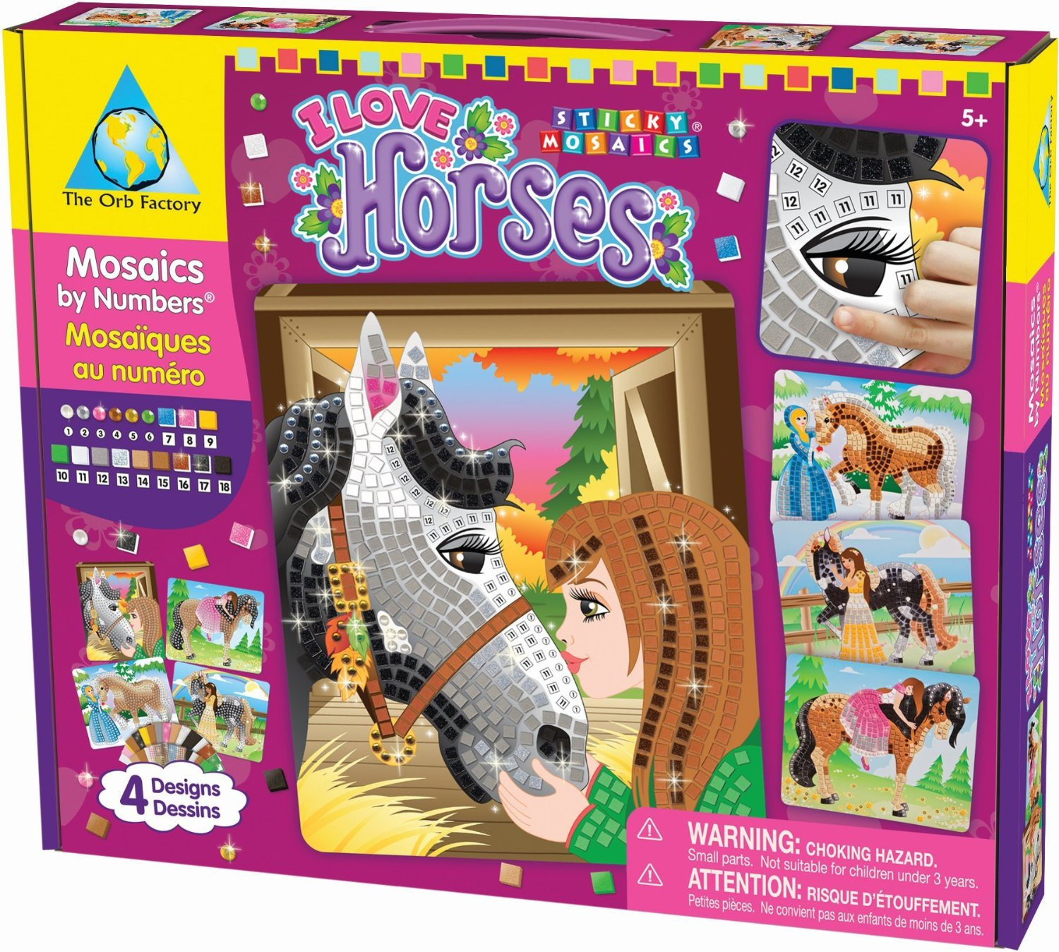 Horse Gift For Kids
 Horse themed Sticky Mosaics Crafts Project Gifts For Kids