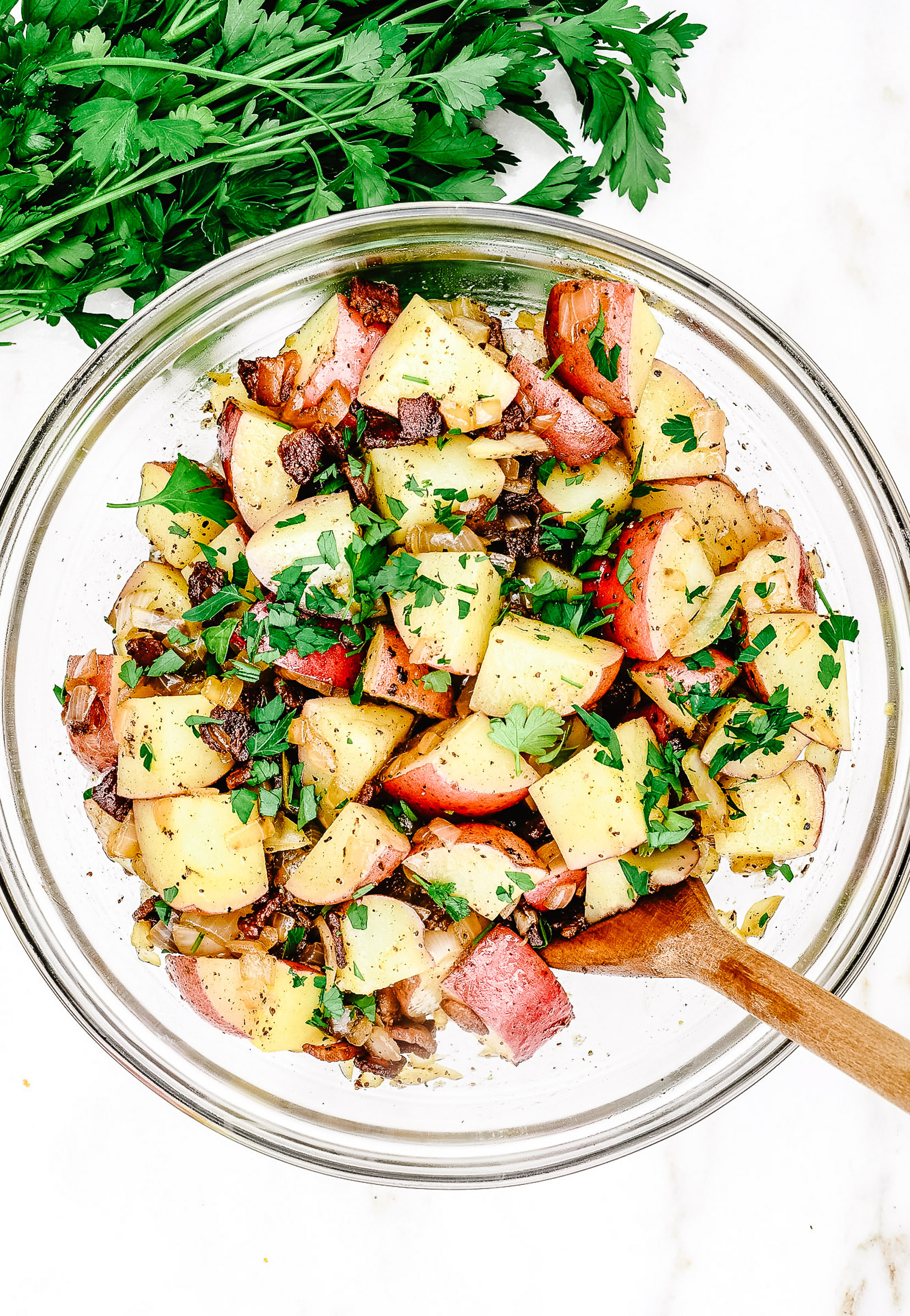 Hot Potato Salad
 Warm Potato Salad with Bacon and ion Recipe Add a Pinch