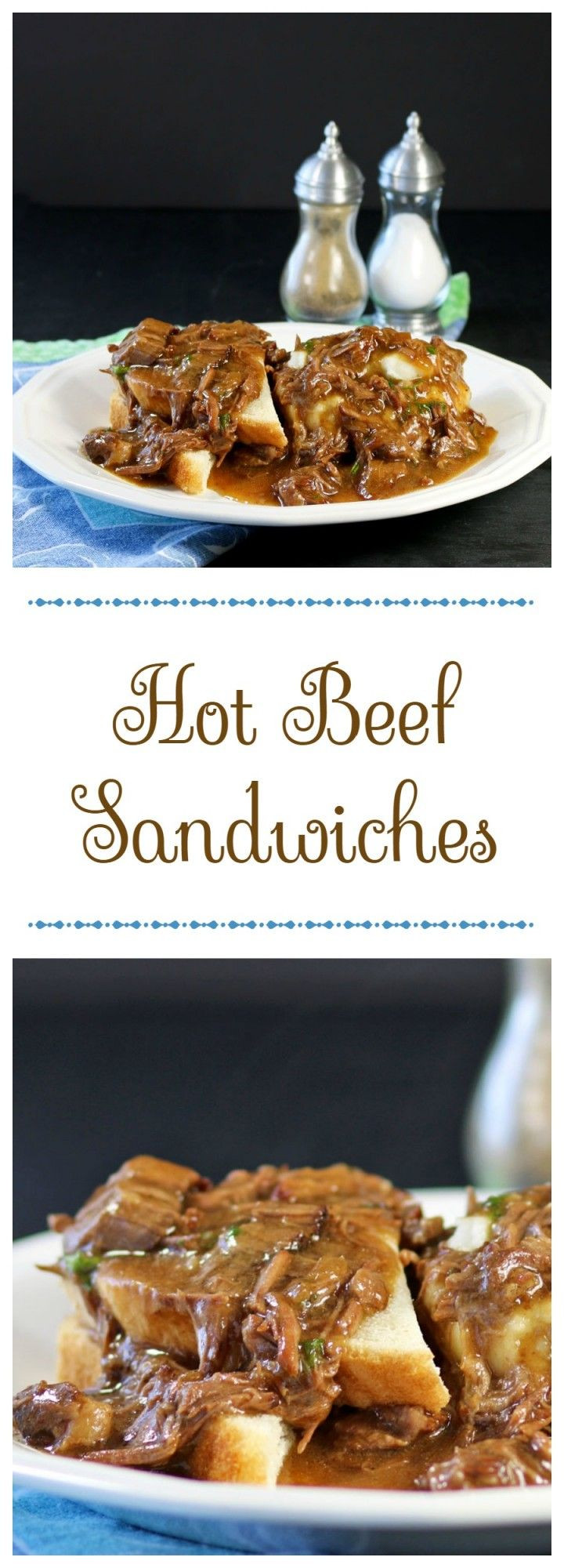 Hot Roast Beef Sandwiches With Gravy   Hot Beef Sandwiches Recipes Food and Cooking