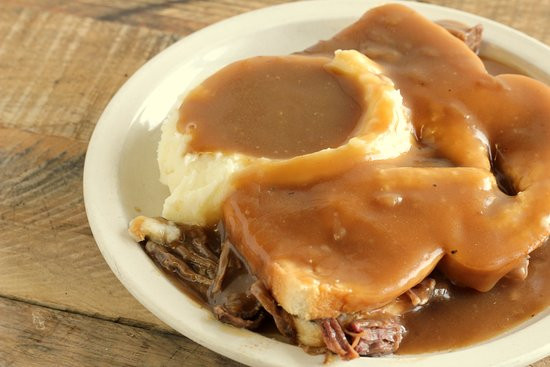 Hot Roast Beef Sandwiches With Gravy   Hot Roast Beef Sandwich with Mashed Potatoes and Gravy