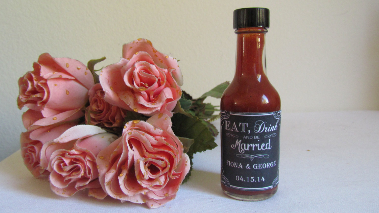 Hot Sauce Wedding Favors
 Wedding Hot Sauce Favors Eat Drink and be by InNonnasKitchen