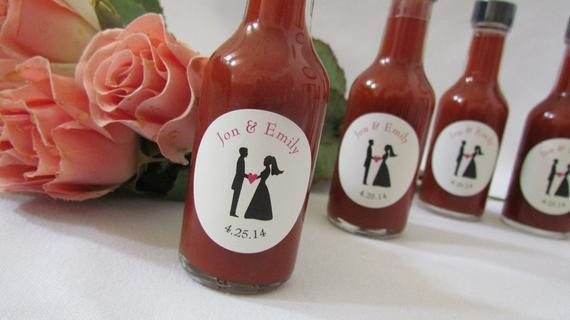 Hot Sauce Wedding Favors
 Items similar to hot sauce wedding favors Bride and