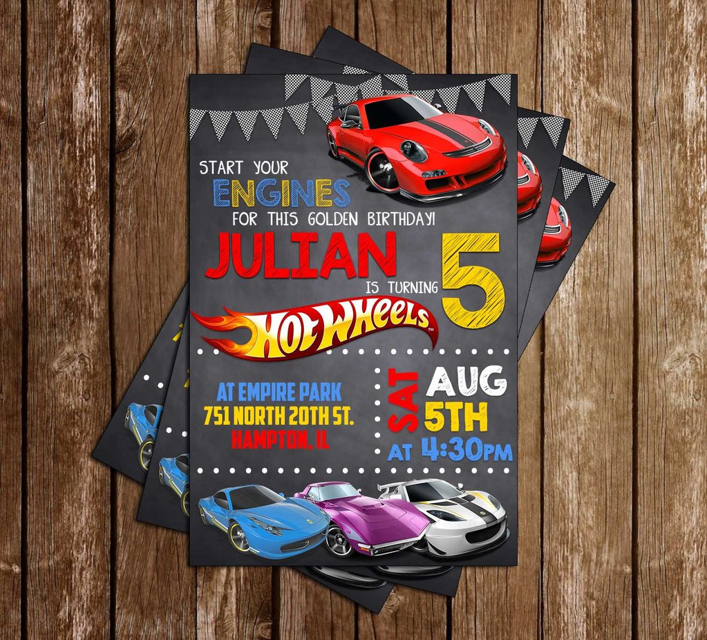 Hot Wheels Birthday Invitations
 Novel Concept Designs Hot Wheels Birthday Party