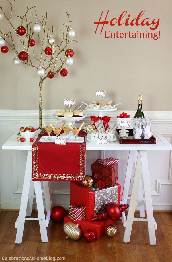 House Christmas Party Ideas
 Holiday Entertaining Ideas Red & White Creative Juice