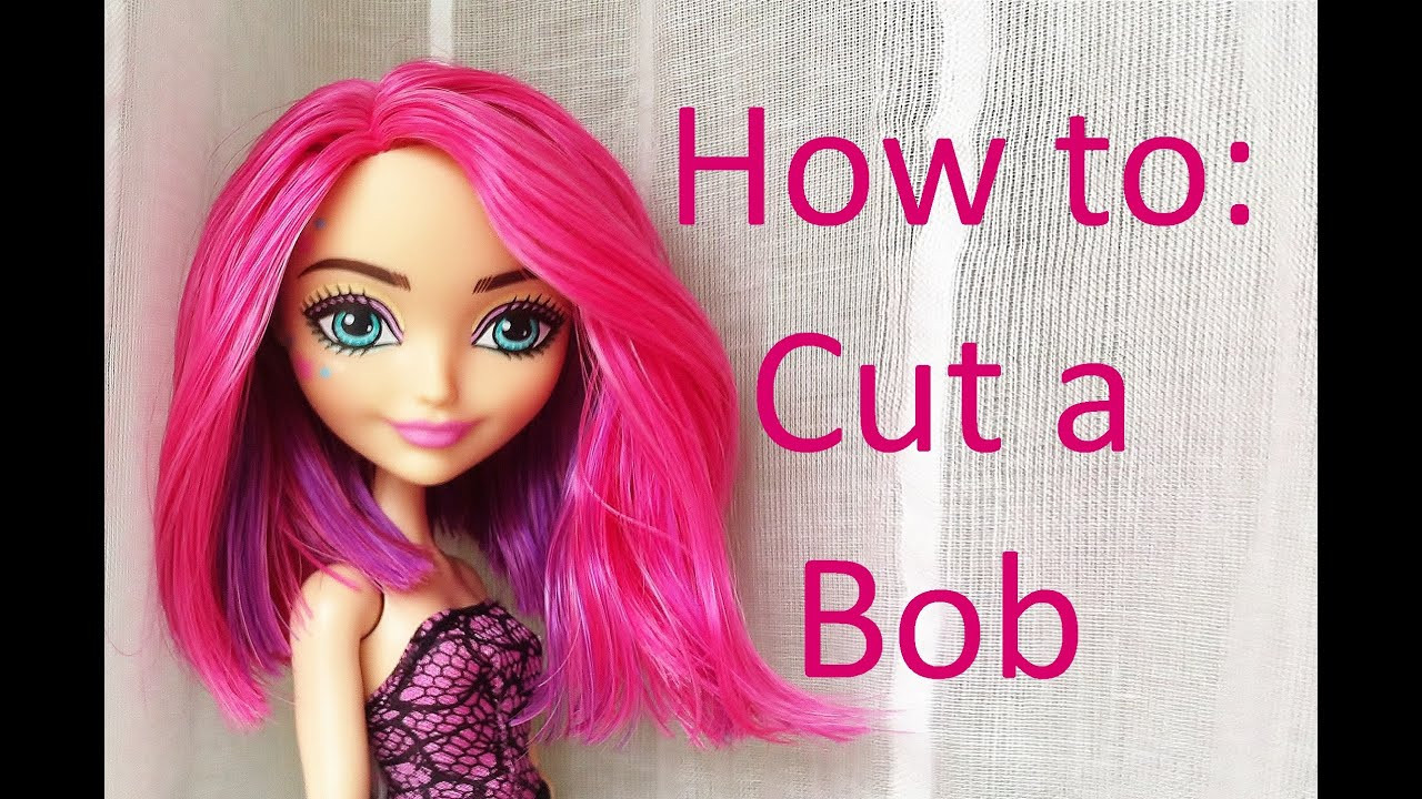How To Cut Women'S Hair
 How to Cut a short bob hairstyle on doll hair by EahBoy