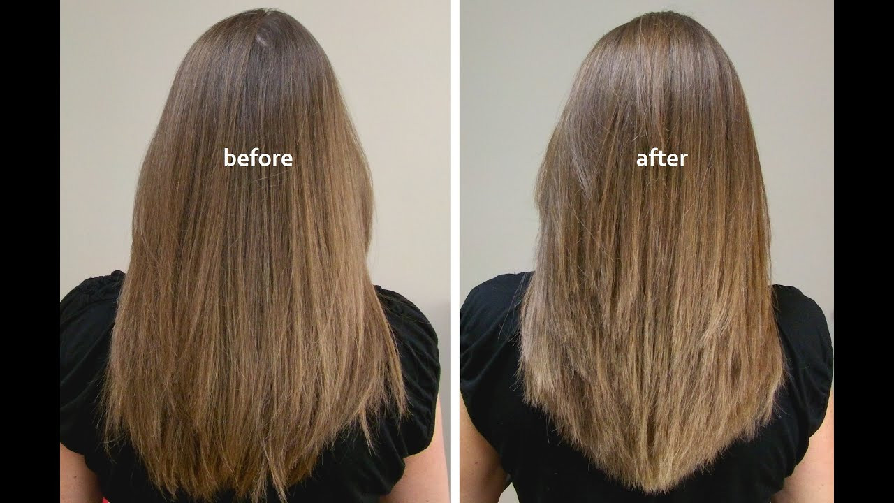How To Cut Women'S Hair
 Trimming and re layering long hair at home Zylist