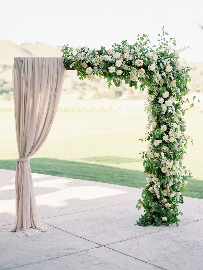How To Decorate A Wedding Arch With Fabric
 25 Trending Wedding Altar & Arch Decoration Ideas