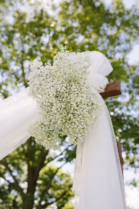 How To Decorate A Wedding Arch With Fabric
 90 Rustic Baby’s Breath Wedding Ideas You’ll Love – Page