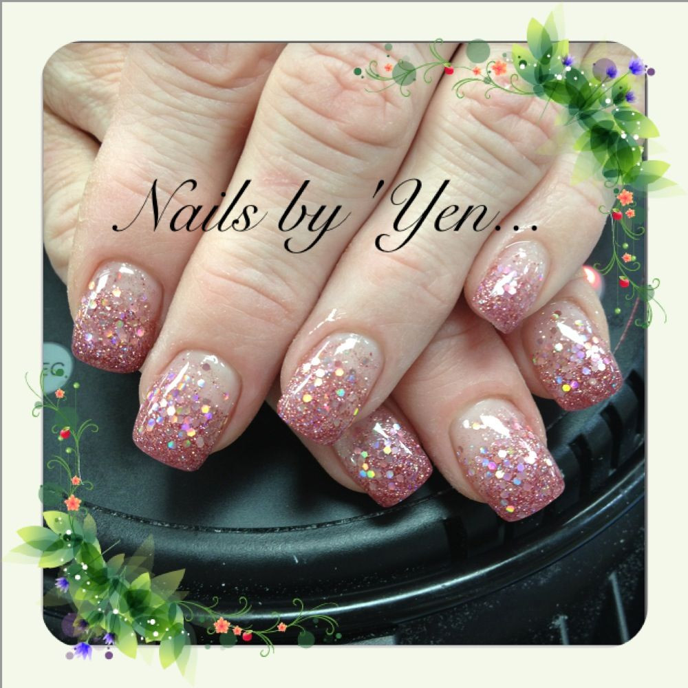 How To Do Glitter Acrylic Nails
 Rose sparkle and glitter acrylic