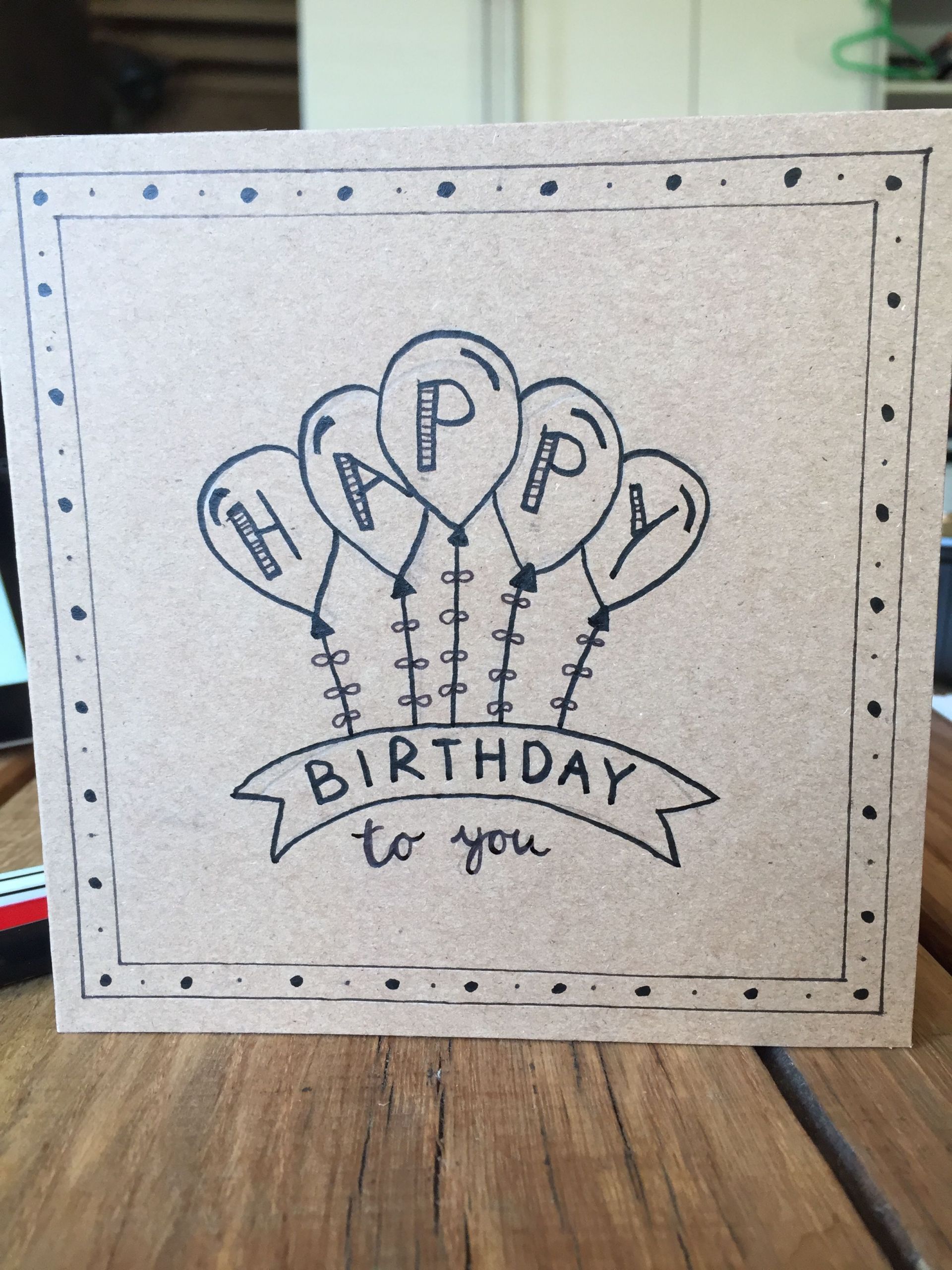 How To Draw A Birthday Card
 HANDLETTERING verjaardagskaart happy birthday kaart