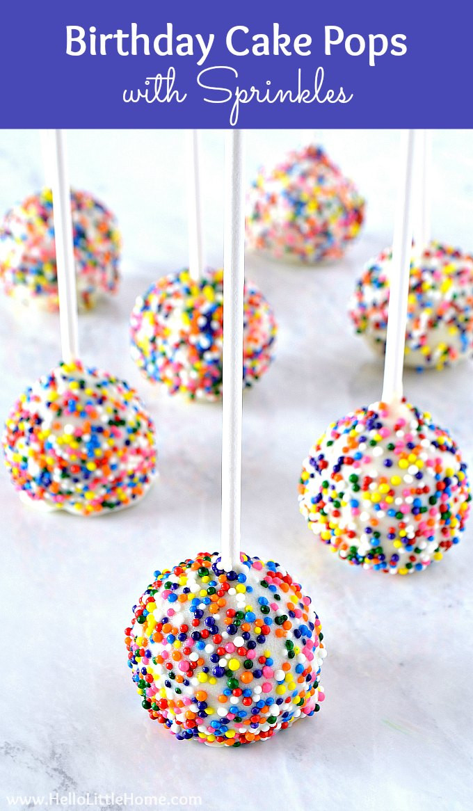 How To Make Birthday Cake Pops
 Birthday Cake Pops with Sprinkles