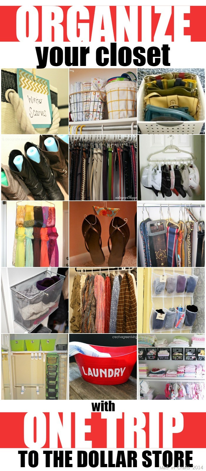 How To Organize Your Closet DIY
 ORGANIZE YOUR CLOSET WITH ONE TRIP TO THE DOLLAR STORE Mad