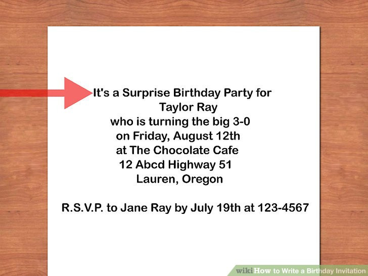 How To Write A Birthday Invitation
 How to Write a Birthday Invitation 14 Steps with